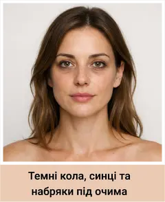 Темні кола, синці, набряки під очима