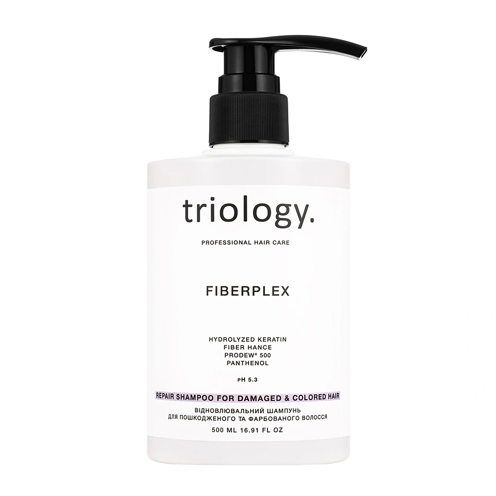 Відновлювальний шампунь для пошкодженого та фарбованого волосся Fiberplex Triology.