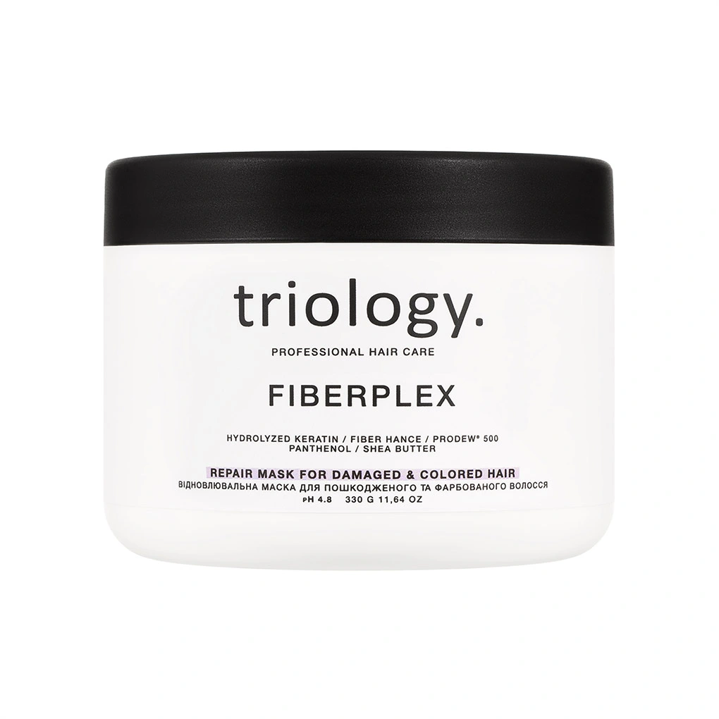 Відновлювальна маска для пошкодженого та фарбованого волосся Fiberplex triology.