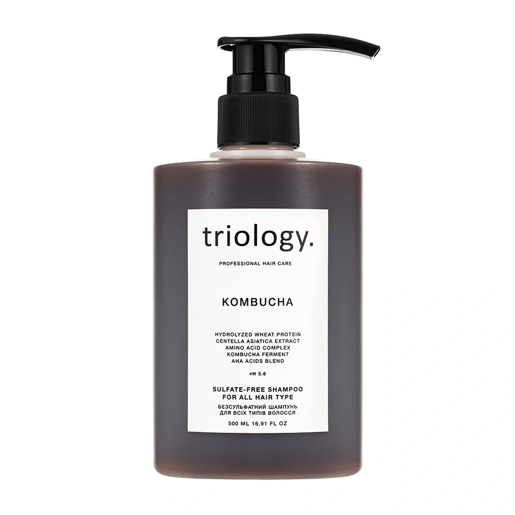 Безсульфатний шампунь для всіх типів волосся з комбучею Kombucha Triology.