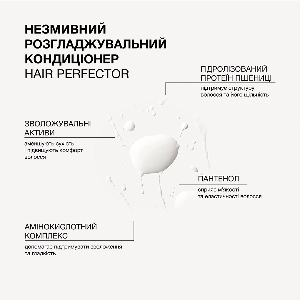 Незмивний розгладжувальний кондиціонер Hair Perfector Triology.