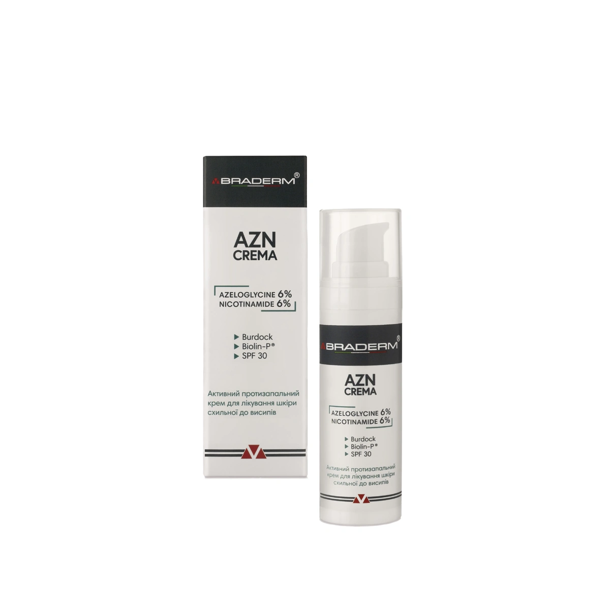 Сонцезахисний крем з протизапальним ефектом Braderm Azn Cream 30 ml