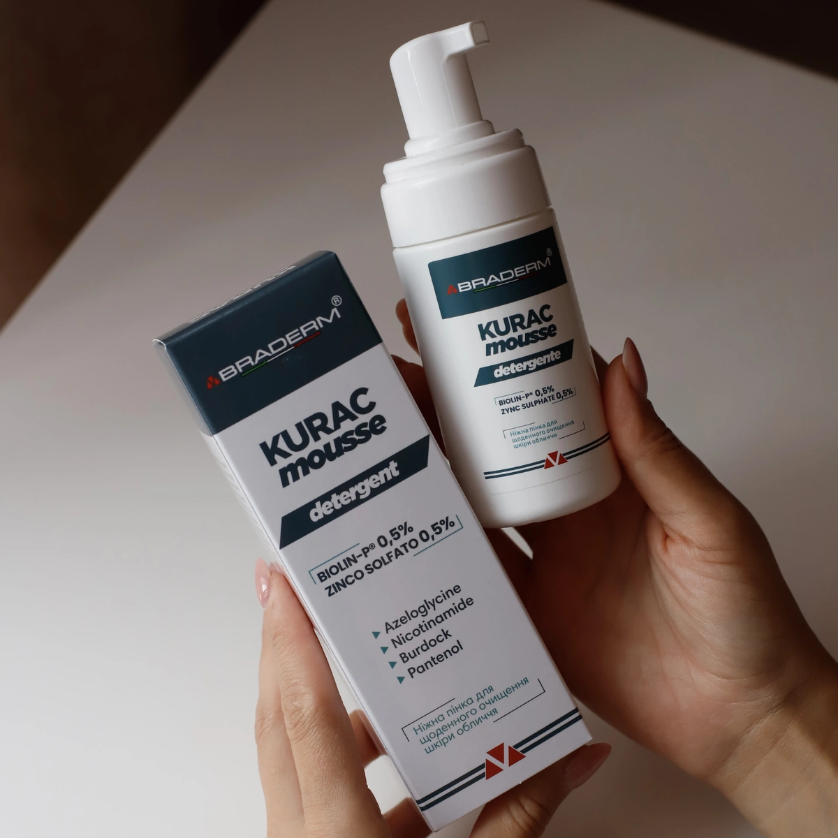 Ніжна пінка для вмивання з пребіотиками Braderm - Kurac Mousse 100 ml