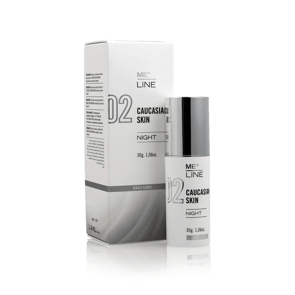 Нічний пептидний крем для усунення пігментації 02 Me Line Caucasian Skin Night 30ml
